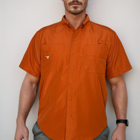 Texas Longhorns UPF 50 Button-Down Shirt